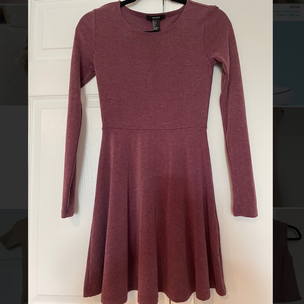 Wine Red long sleeve dress